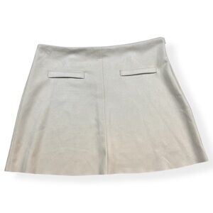 Zara Mini Skirt Womens‎ Large L Cream Aline Skirt